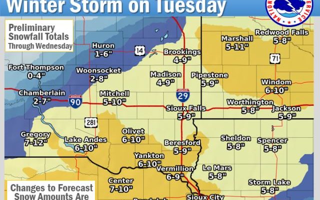 Winter Storm Watch issued for Tuesday into Wednesday