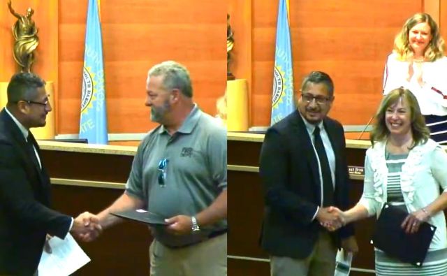 Brookings City Council honors two long-time employees on their retirement.